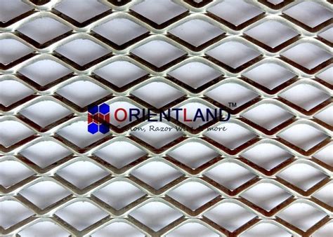 4x8 metal mesh sheets|4'x8' diamond mesh steel sheet.